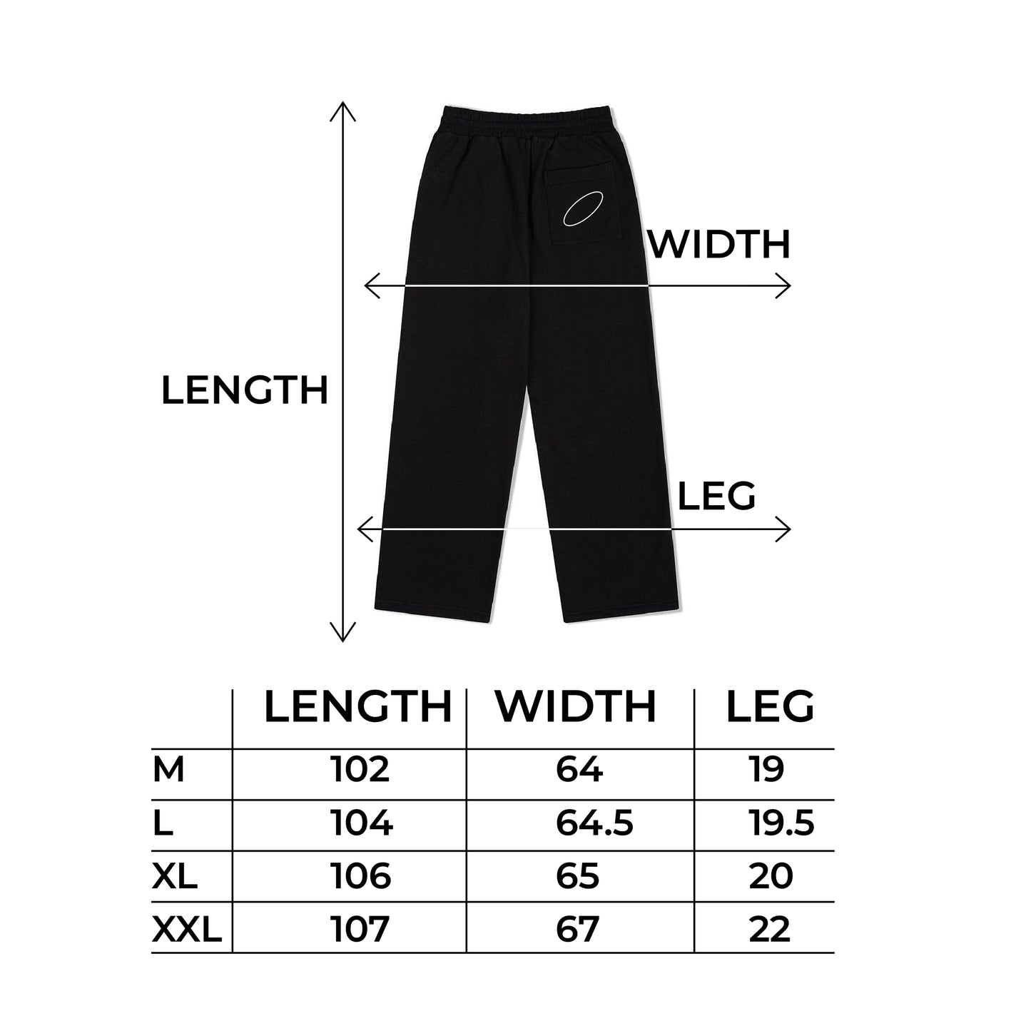 Black Straight Sweatpants