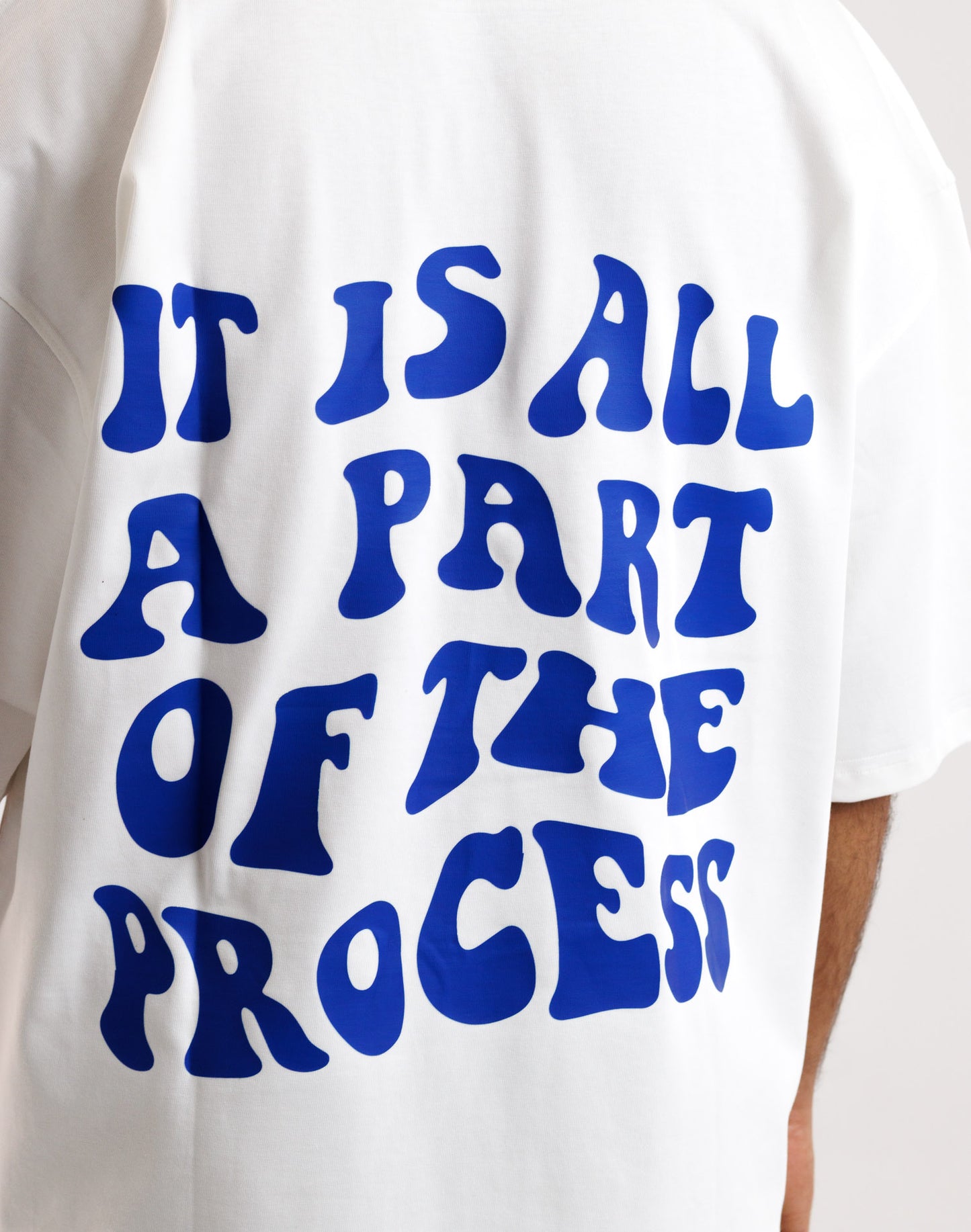 OPERATION MARS White x Blue Oversized Tee