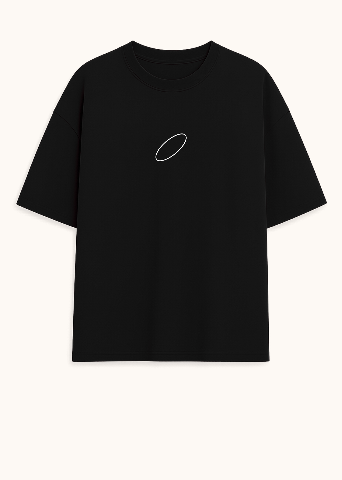 Core Impact Oversized Black Tee