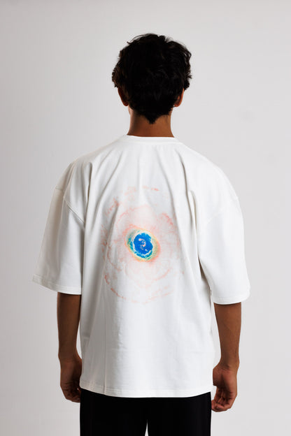 Core Impact Oversized Tee White x Red