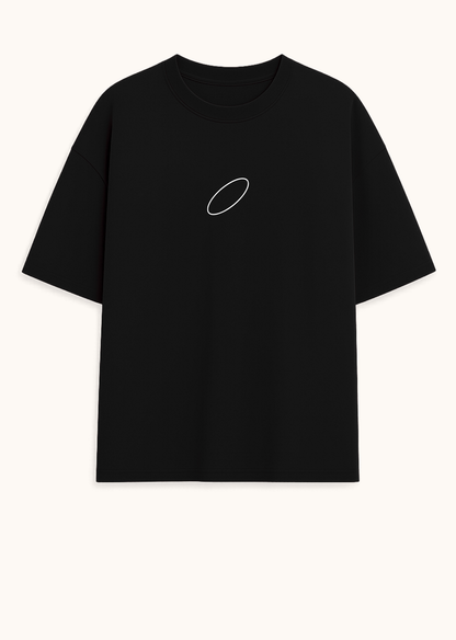 Core Impact Oversized Black Tee