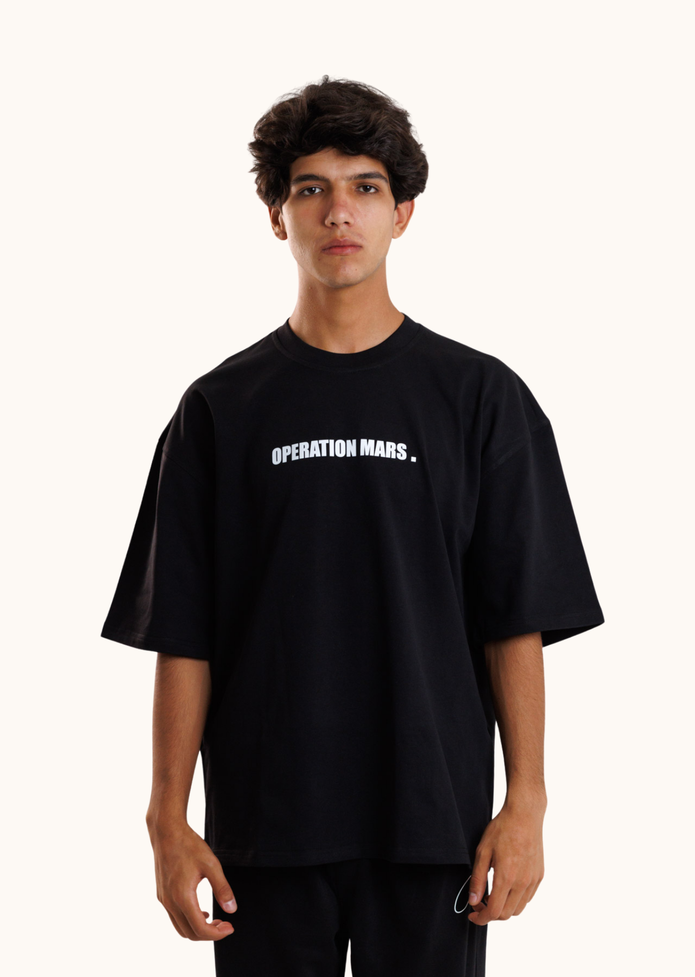 OPERATION MARS Black x White Oversized Tee
